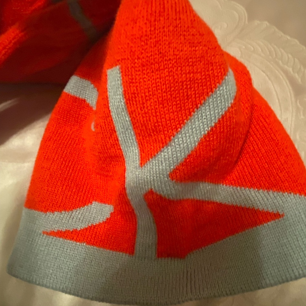 Boys Calvin Klein Red/gray hat and glove set